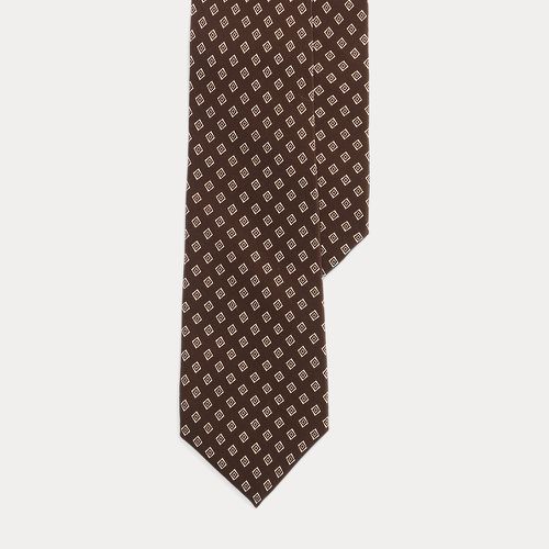 Diamond-Patterned Silk Crepe Tie - Purple Label - Modalova