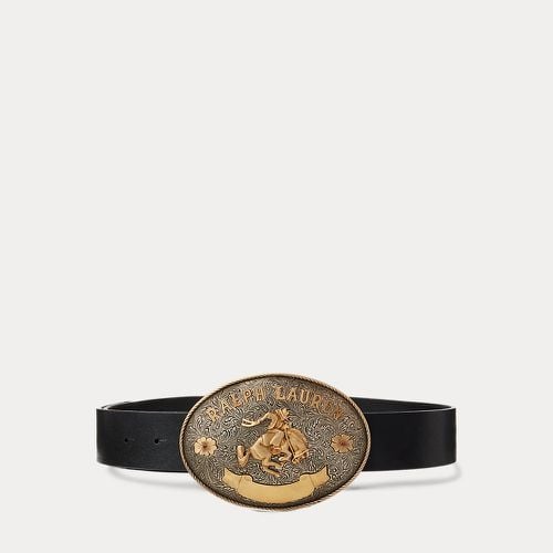 Rodeo-Buckle Vachetta Leather Wide Belt - Collection - Modalova