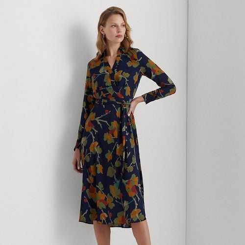 Floral Surplice Georgette Midi Dress - Lauren - Modalova