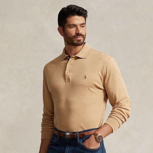 Soft Cotton Long-Sleeve Polo Shirt - Big & Tall - Modalova