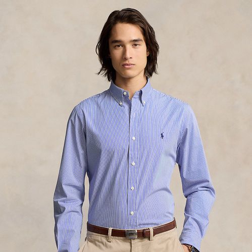 Slim Fit Striped Stretch Poplin Shirt - Polo Ralph Lauren - Modalova