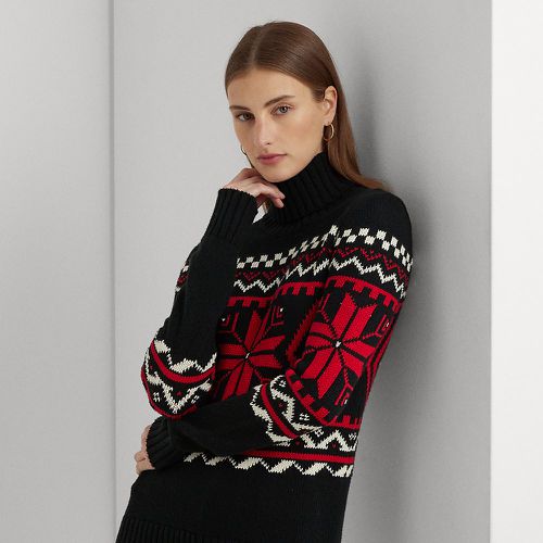 Fair Isle Cotton-Blend Roll Neck - Lauren - Modalova