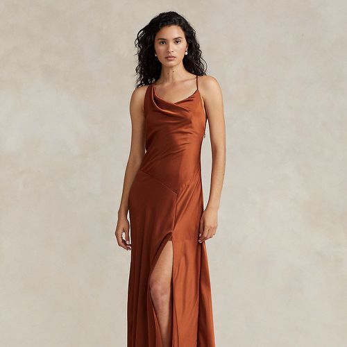 Asymmetrical Satin Cowlneck Gown - Polo Ralph Lauren - Modalova