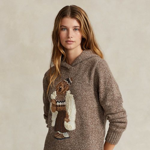 Polo Bear Wool-Blend Knit Hoodie - Polo Ralph Lauren - Modalova