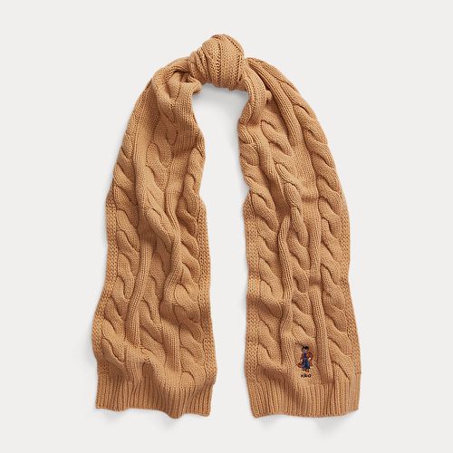 Polo Bear Cable-Knit Wool-Blend Scarf - Polo Ralph Lauren - Modalova