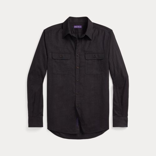 Herringbone Flannel Shirt - Purple Label - Modalova