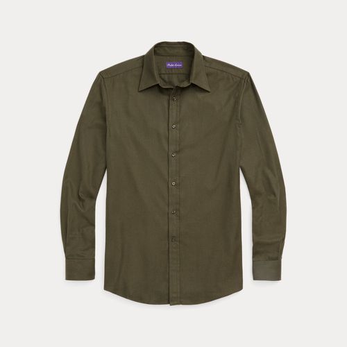 Herringbone Flannel Shirt - Purple Label - Modalova