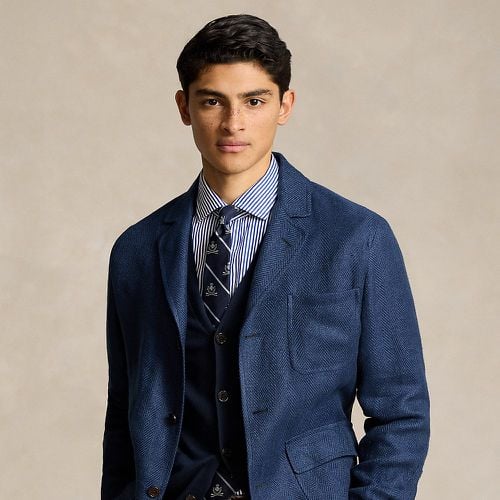 Tailored Linen-Silk Herringbone Jacket - Polo Ralph Lauren - Modalova