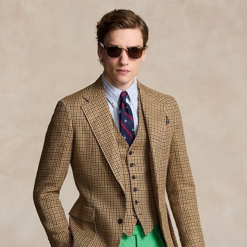 The RL67 Checked Linen-Silk Jacket - Polo Ralph Lauren - Modalova
