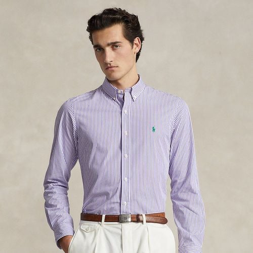 Slim Fit Striped Stretch Poplin Shirt - Polo Ralph Lauren - Modalova