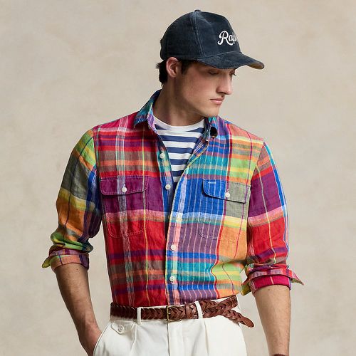Classic Fit Plaid Linen Workshirt - Polo Ralph Lauren - Modalova