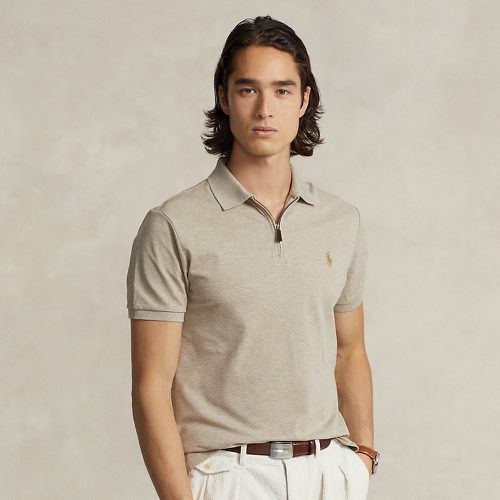 Custom Slim Stretch Mesh Zip Polo Shirt - Polo Ralph Lauren - Modalova