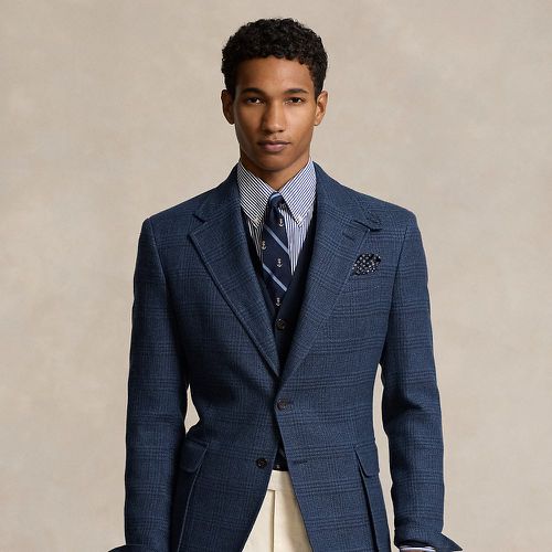 The RL67 Glen Plaid Linen-Wool Jacket - Polo Ralph Lauren - Modalova