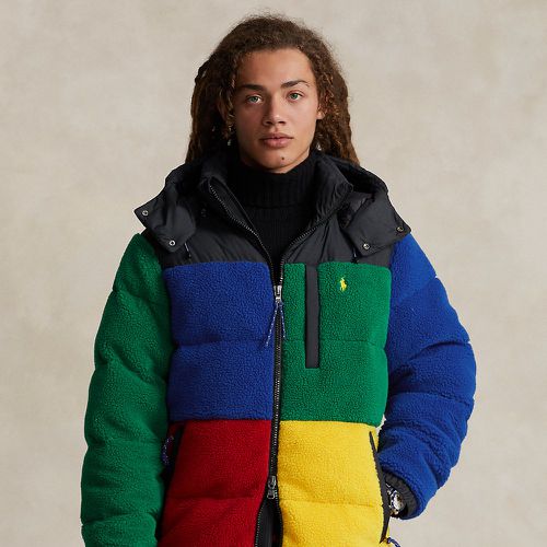 Colour-Blocked Pile Fleece Down Jacket - Polo Ralph Lauren - Modalova
