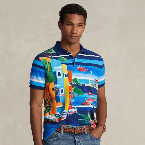 Custom Slim Fit Print Mesh Polo Shirt - Polo Ralph Lauren - Modalova