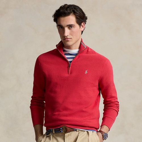 Mesh-Knit Cotton Quarter-Zip Jumper - Polo Ralph Lauren - Modalova