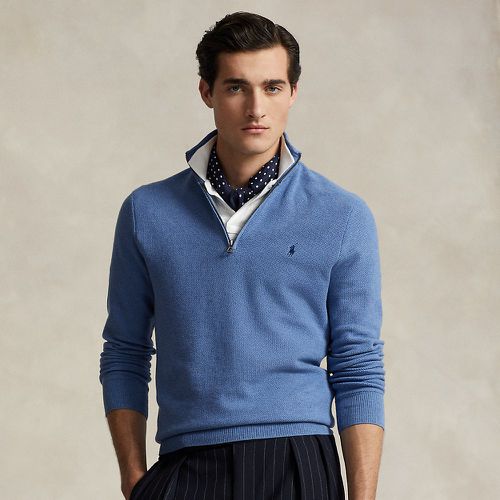 Mesh-Knit Cotton Quarter-Zip Jumper - Polo Ralph Lauren - Modalova