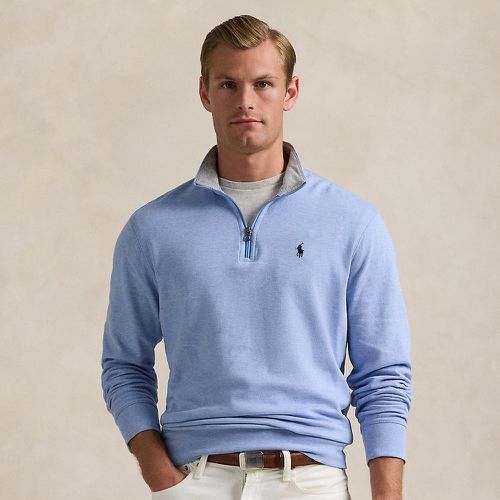 Luxury Jersey Quarter-Zip Pullover - Polo Ralph Lauren - Modalova