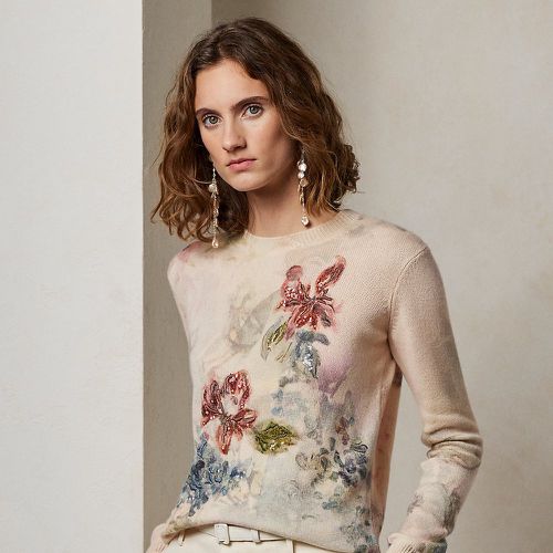 Embellished Floral Cashmere Jumper - Collection - Modalova