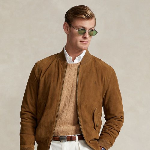 Suede Bomber Jacket - Polo Ralph Lauren - Modalova