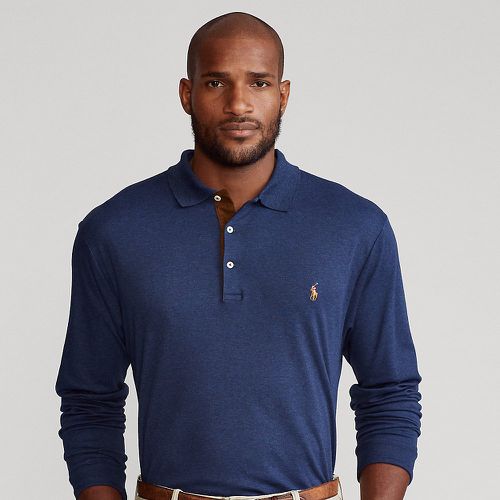 Soft Cotton Long-Sleeve Polo Shirt - Big & Tall - Modalova
