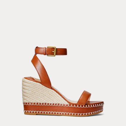 Hilarie Burnished Leather Espadrille - Lauren - Modalova