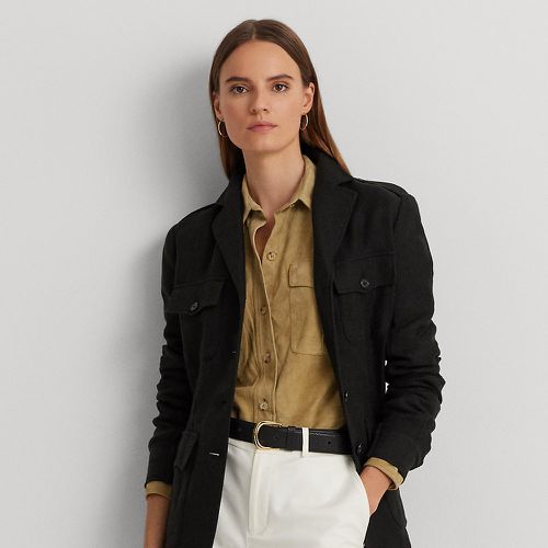 Belted Cotton-Linen Herringbone Jacket - Lauren - Modalova