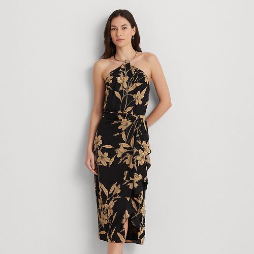 Floral Georgette Halter Dress - Lauren - Modalova