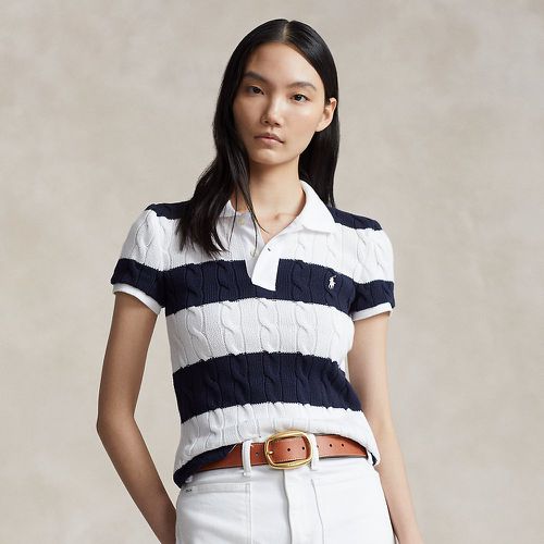 Slim Fit Cable-Knit Polo Shirt - Polo Ralph Lauren - Modalova