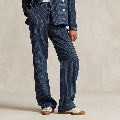 Pinstripe Linen Straight-Leg Trouser - Polo Ralph Lauren - Modalova