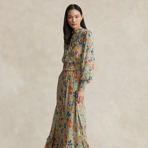Floral Crinkled Georgette Dress - Polo Ralph Lauren - Modalova