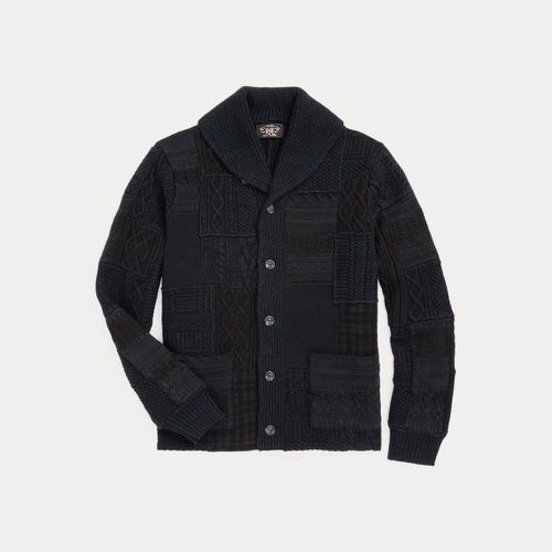 Indigo Patchwork Cotton-Wool Cardigan - RRL - Modalova