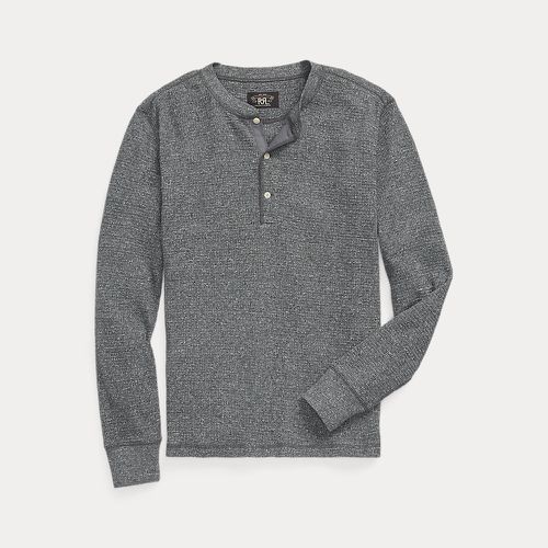 Garment-Dyed Waffle-Knit Henley Shirt - RRL - Modalova