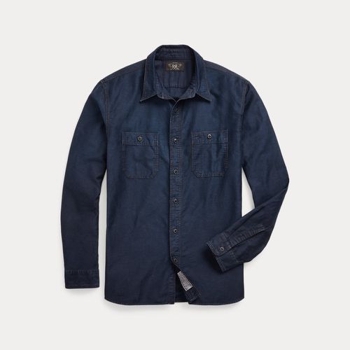 Indigo Cotton-Linen Sateen Workshirt - RRL - Modalova