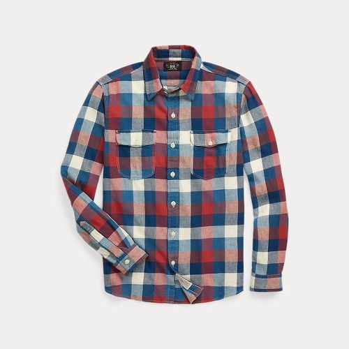 Indigo Plaid Cotton-Linen Workshirt - RRL - Modalova