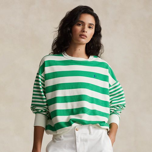 Striped Organic Cotton Terry Sweatshirt - Polo Ralph Lauren - Modalova