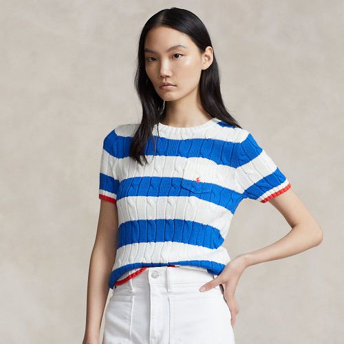 Stripe Cable Cotton Short-Sleeve Jumper - Polo Ralph Lauren - Modalova