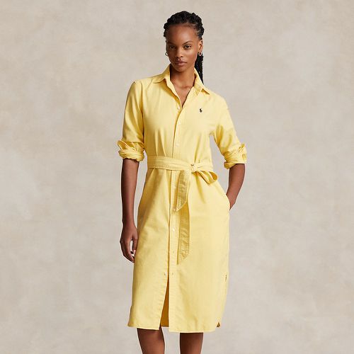 Belted Cotton Oxford Shirtdress - Polo Ralph Lauren - Modalova