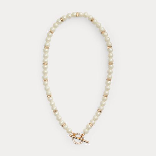 Pave Faux-Pearl Collar Necklace - Lauren - Modalova