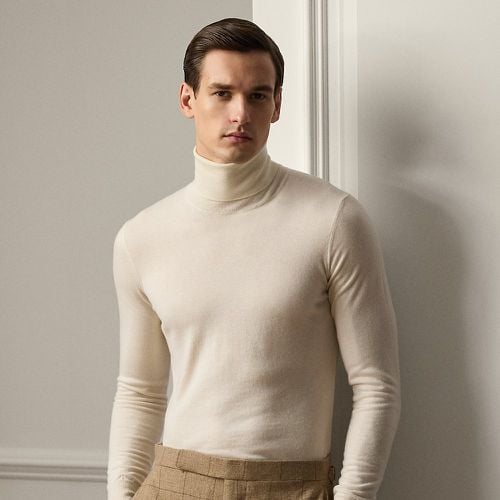 Cashmere Roll Neck Jumper - Purple Label - Modalova