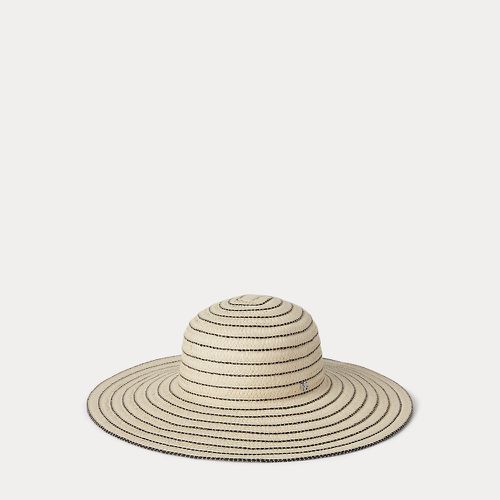 Striped Straw Sun Hat - Lauren - Modalova