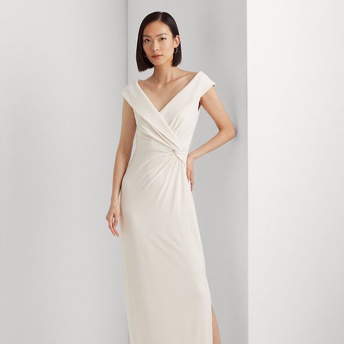 Petite - Jersey Off-the-Shoulder Gown - Lauren Petite - Modalova