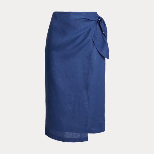 Curve - Linen Wrap Midi Skirt - Lauren Curve - Modalova