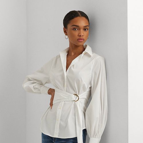 Tie-Front Cotton-Blend Shirt - Lauren - Modalova