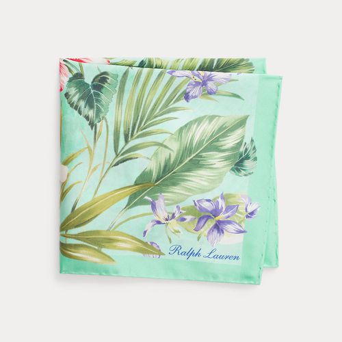 Botanical Silk Habutai Pocket Square - Purple Label - Modalova