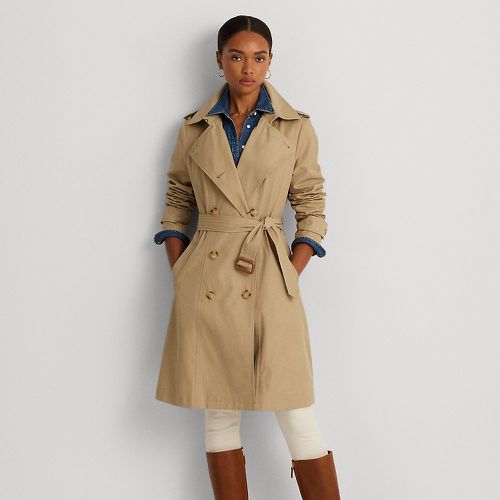 Belted Cotton-Blend Trench Coat - Lauren - Modalova