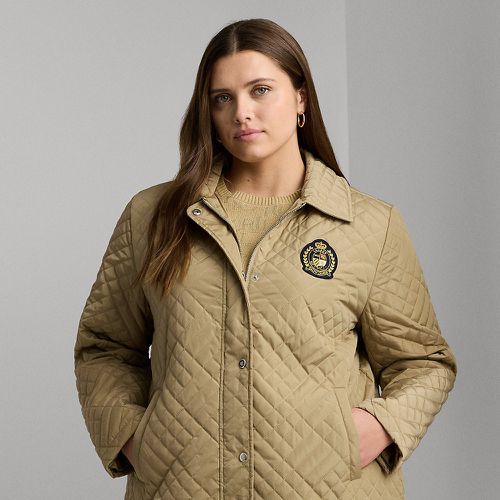 Curve - Crest-Patch Quilted Hooded Jacket - Lauren Curve - Modalova