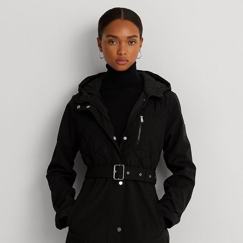 Belted Quilted Hooded Jacket - Lauren - Modalova