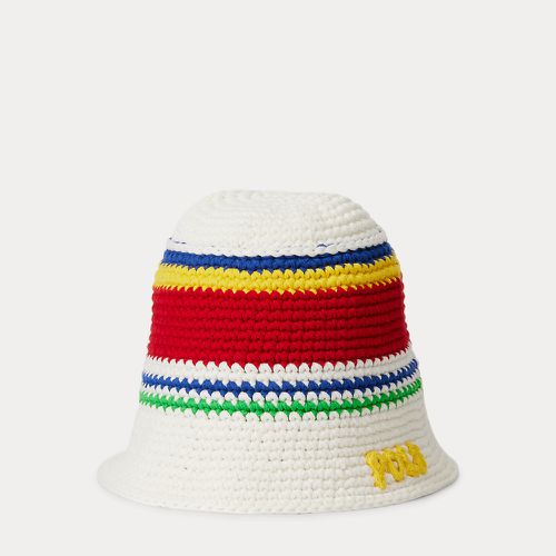 Logo Striped Crochet Bucket Hat - Polo Ralph Lauren - Modalova