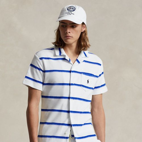Custom Slim Fit Striped Terry Camp Shirt - Polo Ralph Lauren - Modalova